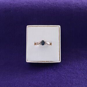 Sapphire and Diamond Ring set in 10K Yellow Gold